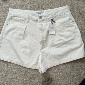Forever 21 White Jean Shorts